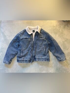 Blue Denim Sherpa Jacket